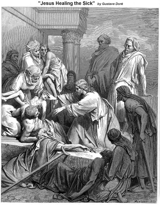 Jesus healing the sick by Gustave Dore