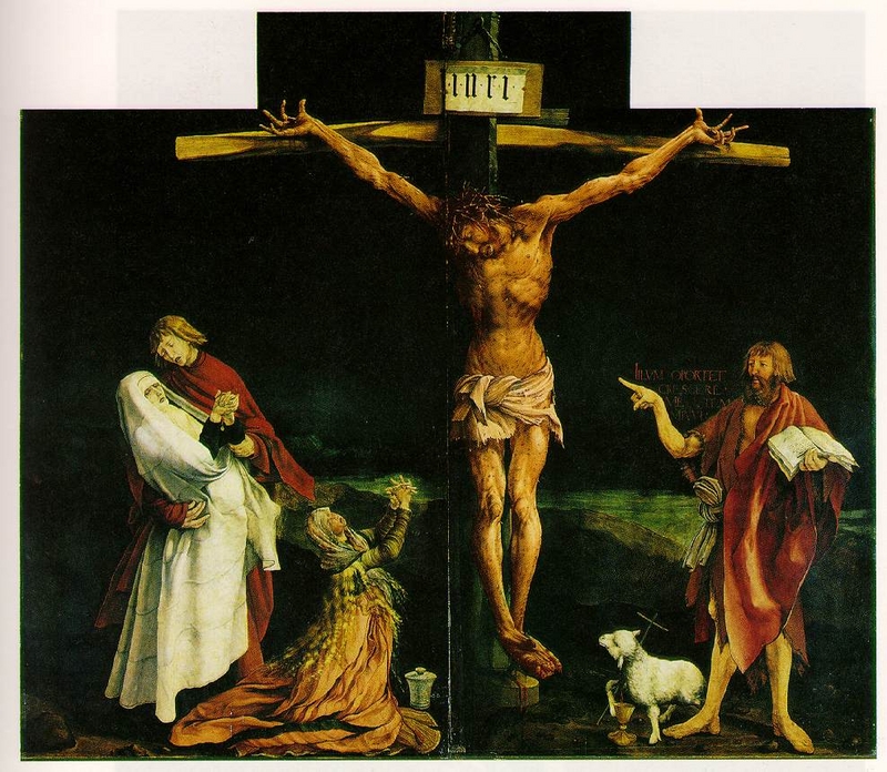 symbolist painting of Jesus Christ on the cross
