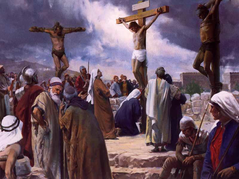 painting of the crucifixion of Christ