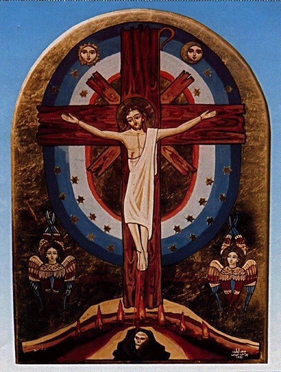 painting of Jesus crucified