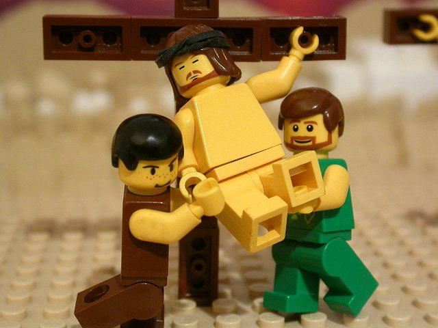 Lego crucifixion of Jesus image