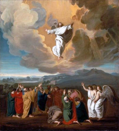 the ascension of the risen Christ up to heaven