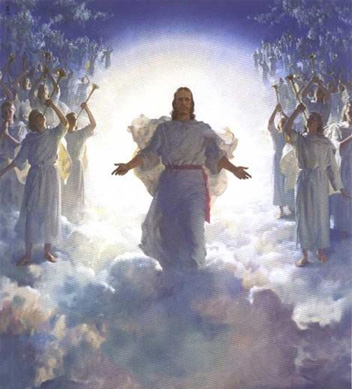 Jesus and the heavenly hosts