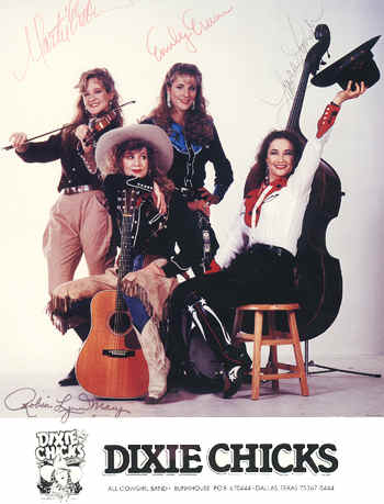 autographed early Dixie Chicks photo