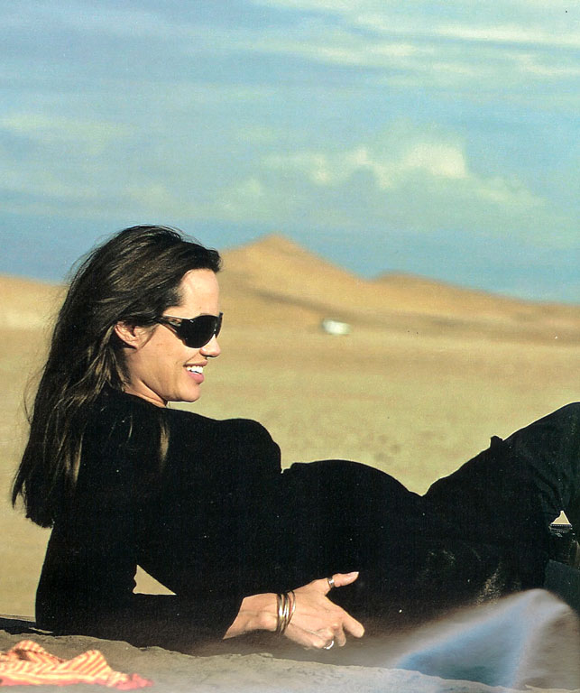 Angelina Jolie on the beach