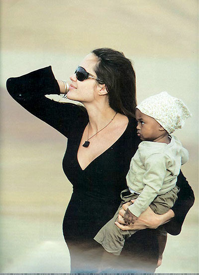 Angelina Jolie and child