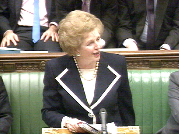 Maggie Thatcher dealing with that pesky Parliament