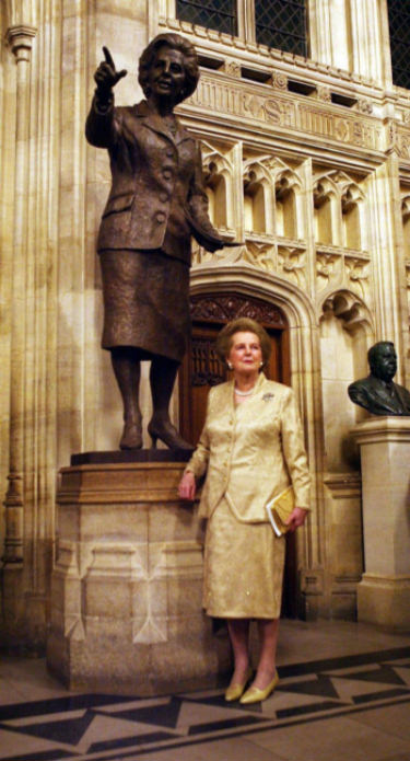 Margaret Thatcher and her statue