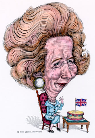 Margaret Thatcher caricature