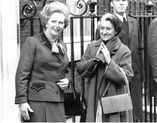Indira Gandhi and Margaret Thatcher photo