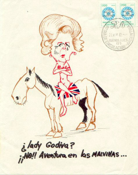 Margaret Thatcher as Lady Godiva