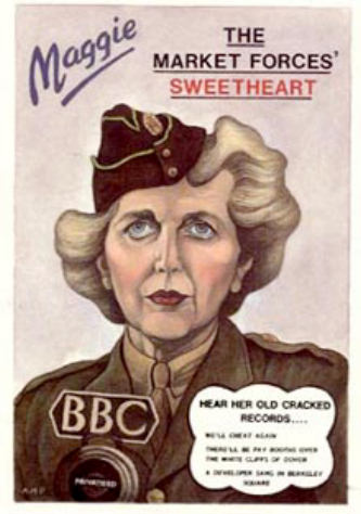 Maggie Thatcher, the market forces sweetheart