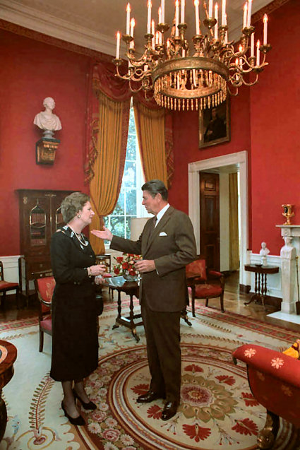 Maggie Thatcher and Ron Reagan