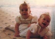 baby picture of Mary-Kate and Ashley Olsen