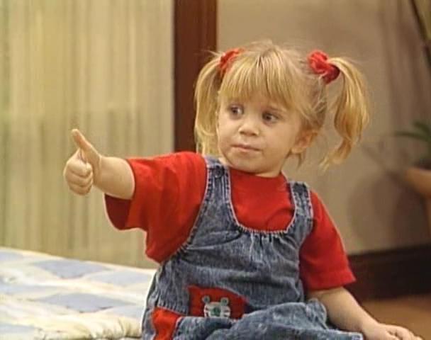 Michelle Tanner gives thumbs up on Full House