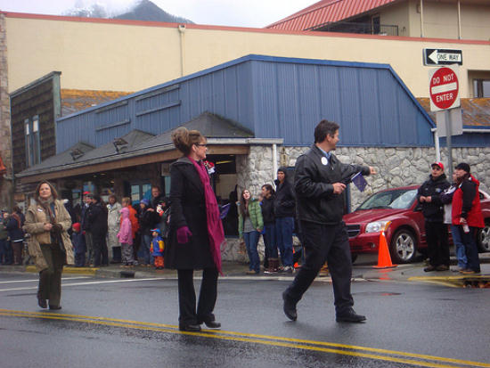 the Palin family on the march