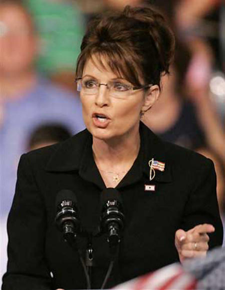 Sarah Palin making a point