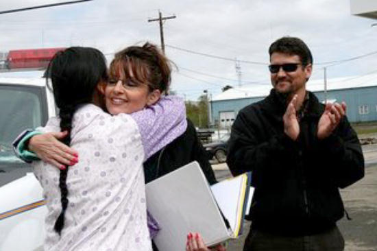 Sarah Palin with Ina Bouker, 2007 Alaska Teacher of the Year