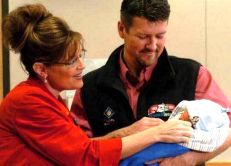Sarah, Todd and Trig Palin