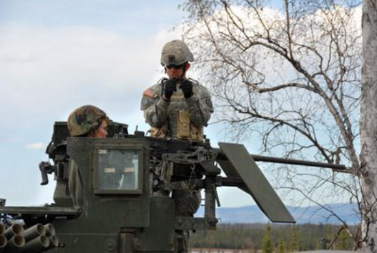 Governor Sarah Palin in a tank