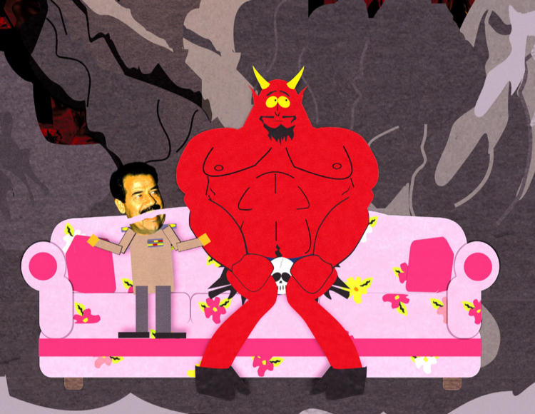 Saddam Hussein and Satan on South Park