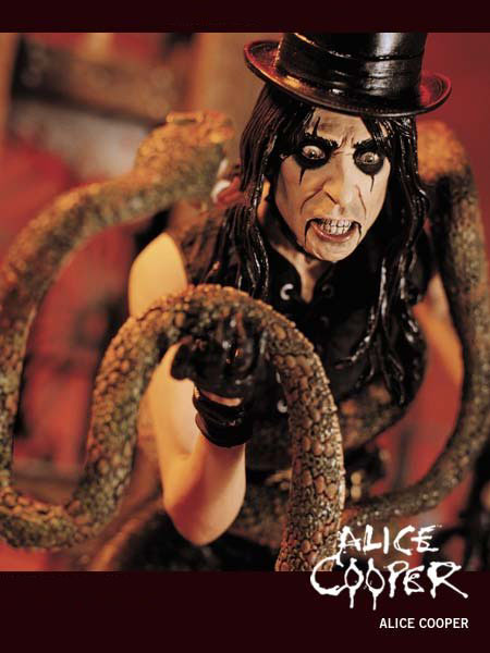 Alice Cooper and a snake