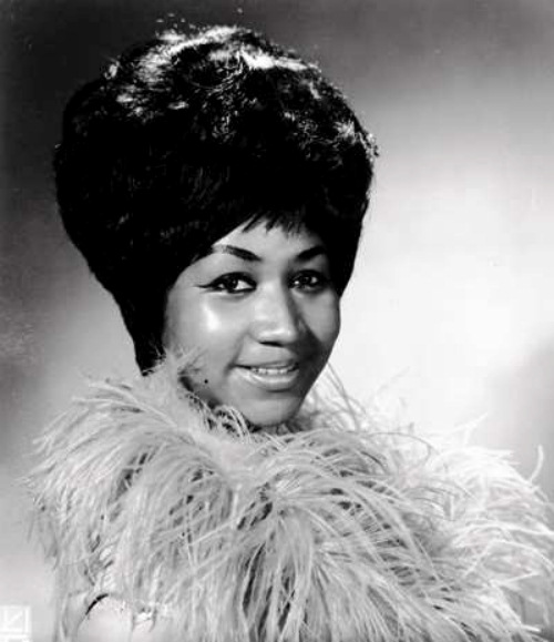 beautiful young feathery Aretha Franklin