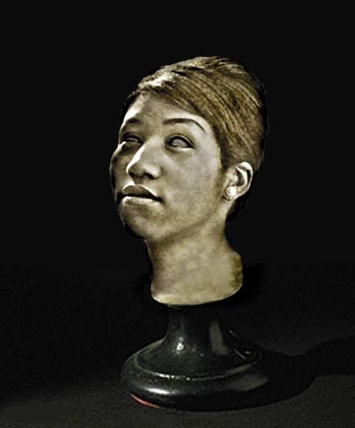bust of Aretha Franklin