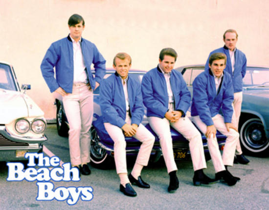 handsome young Beach Boys and some hot cars
