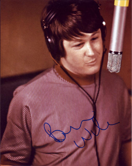 happy young Brian Wilson at work