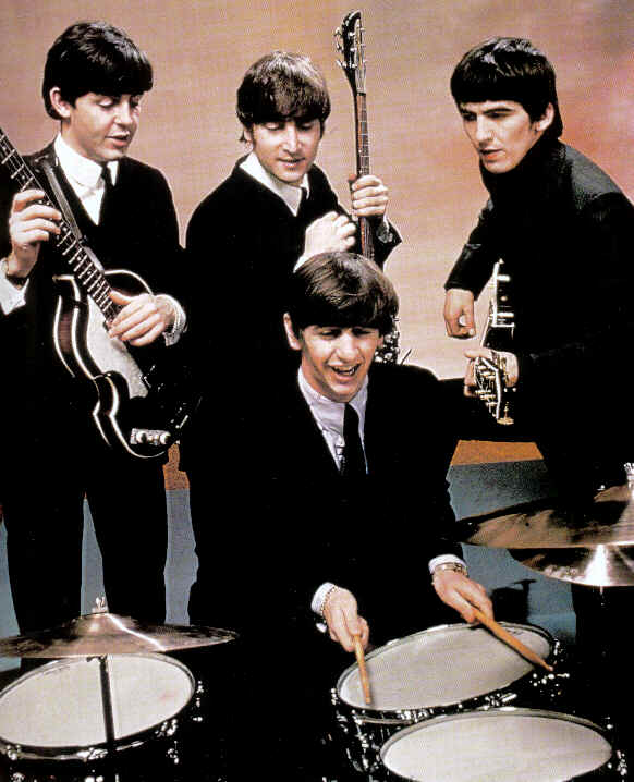 the young Beatles - Paul McCartney, John Lennon, George Harrison, Ringo Starr