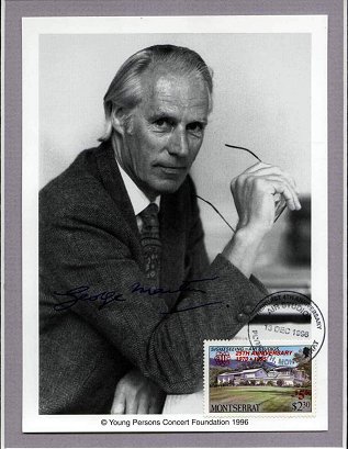 autographed George Martin portrait