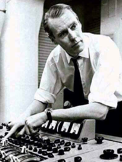George Martin at a studio console