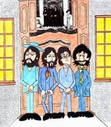 cartoon Beatles image