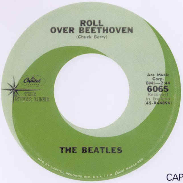 green Capitol Beatles 45 record