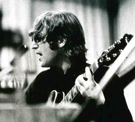 John Lennon singing in the studio