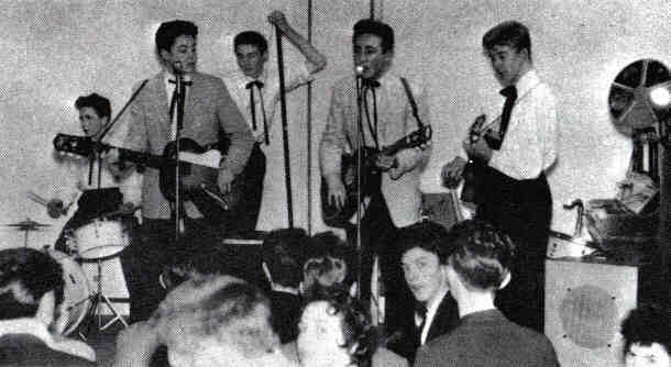 The Quarrymen on stage