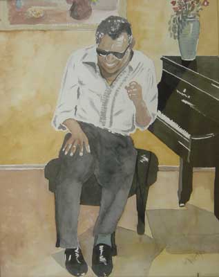 painting of Ray Charles