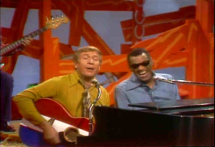 Buck Owens and Ray Charles singing "Crying Time" on Hee Haw in 1970
