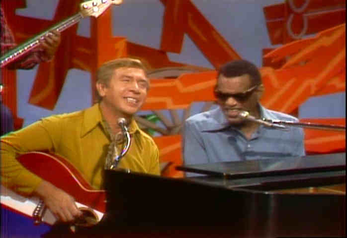 Buck Owens with Ray Charles on Hee Haw, 1970