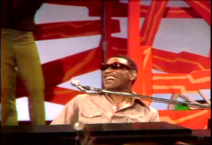 Ray Charles playing piano on Hee Haw