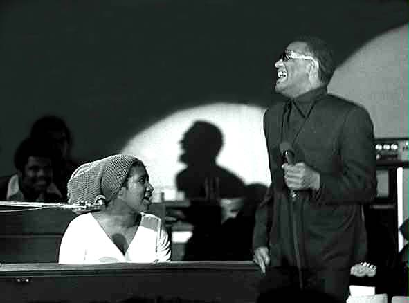 Aretha Franklin and Ray Charles