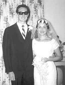 Buddy Holly and his bride Maria Elena on their wedding day