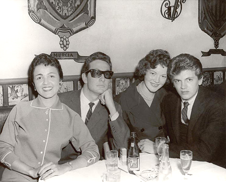 Buddy Holly and his Maria, along with Phil Everly and date