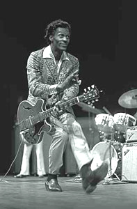Chuck Berry does his duck walk