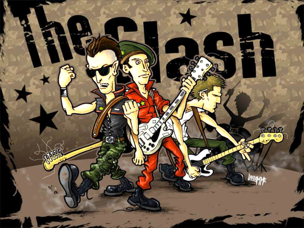 caricature of The Clash