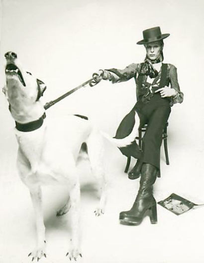 David Bowie and a nice doggie