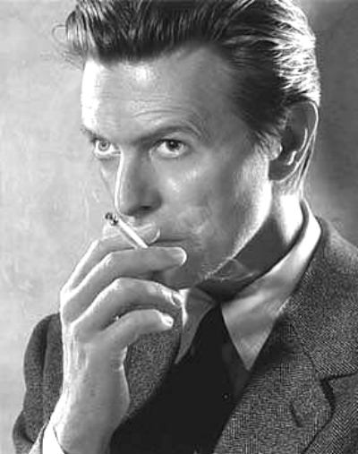 David Bowie film noir pose