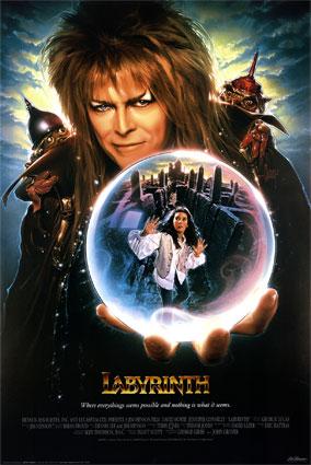 Labyrinth movie poster with David Bowie