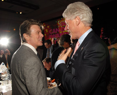 David Bowie and Bill Clinton